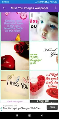 I Miss You Greeting, Photo Frames, GIF, Quotes android App screenshot 7